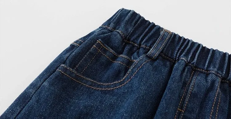 3D Cartoon Cloud Denim Pants