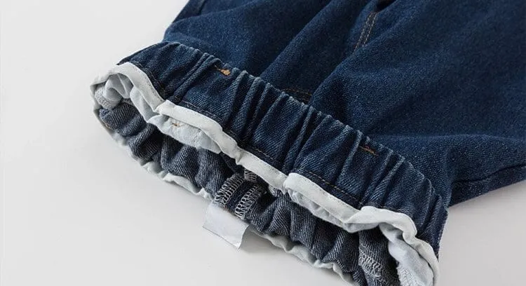 3D Cartoon Cloud Denim Pants