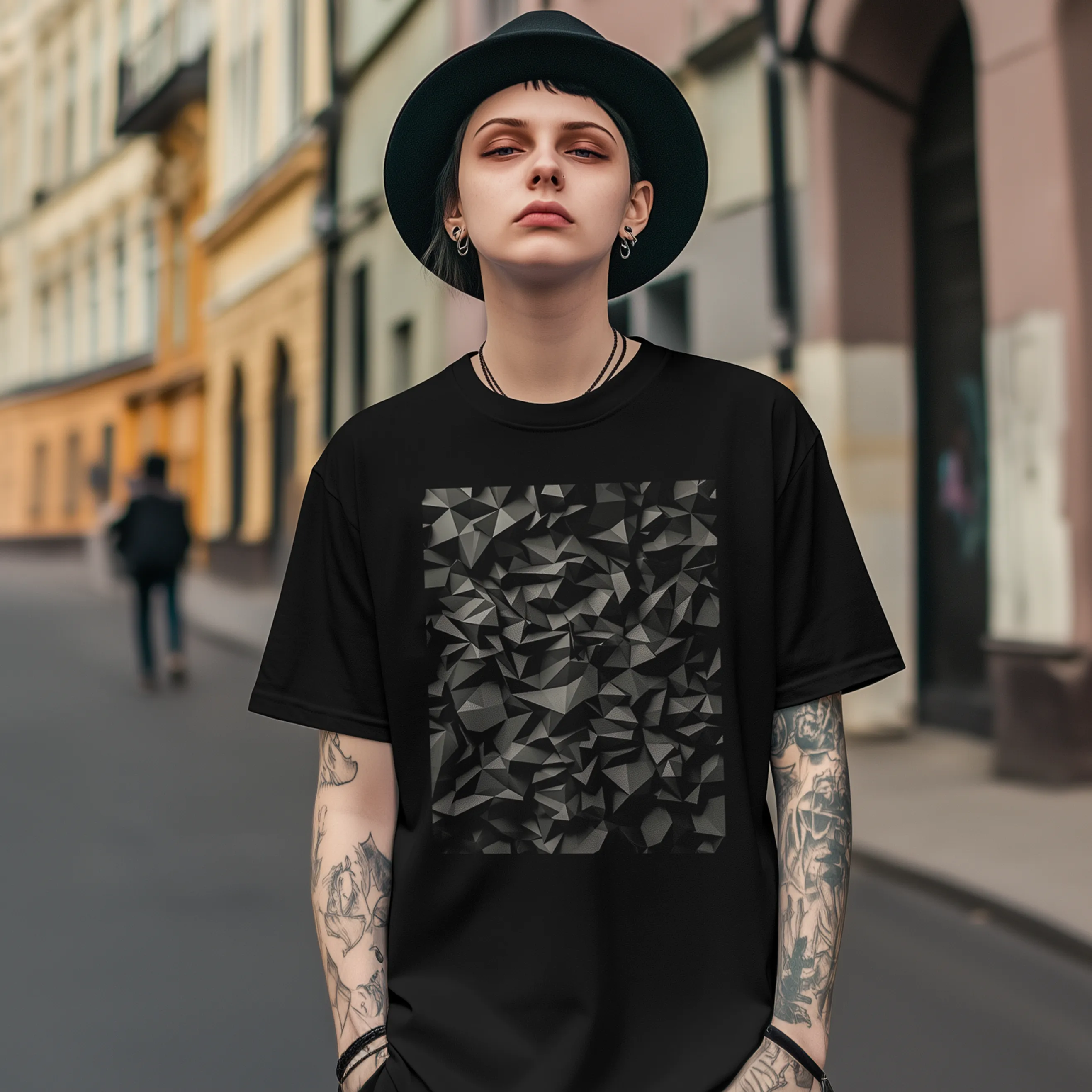 Abstract 3d Shapes Graphic T-Shirt
