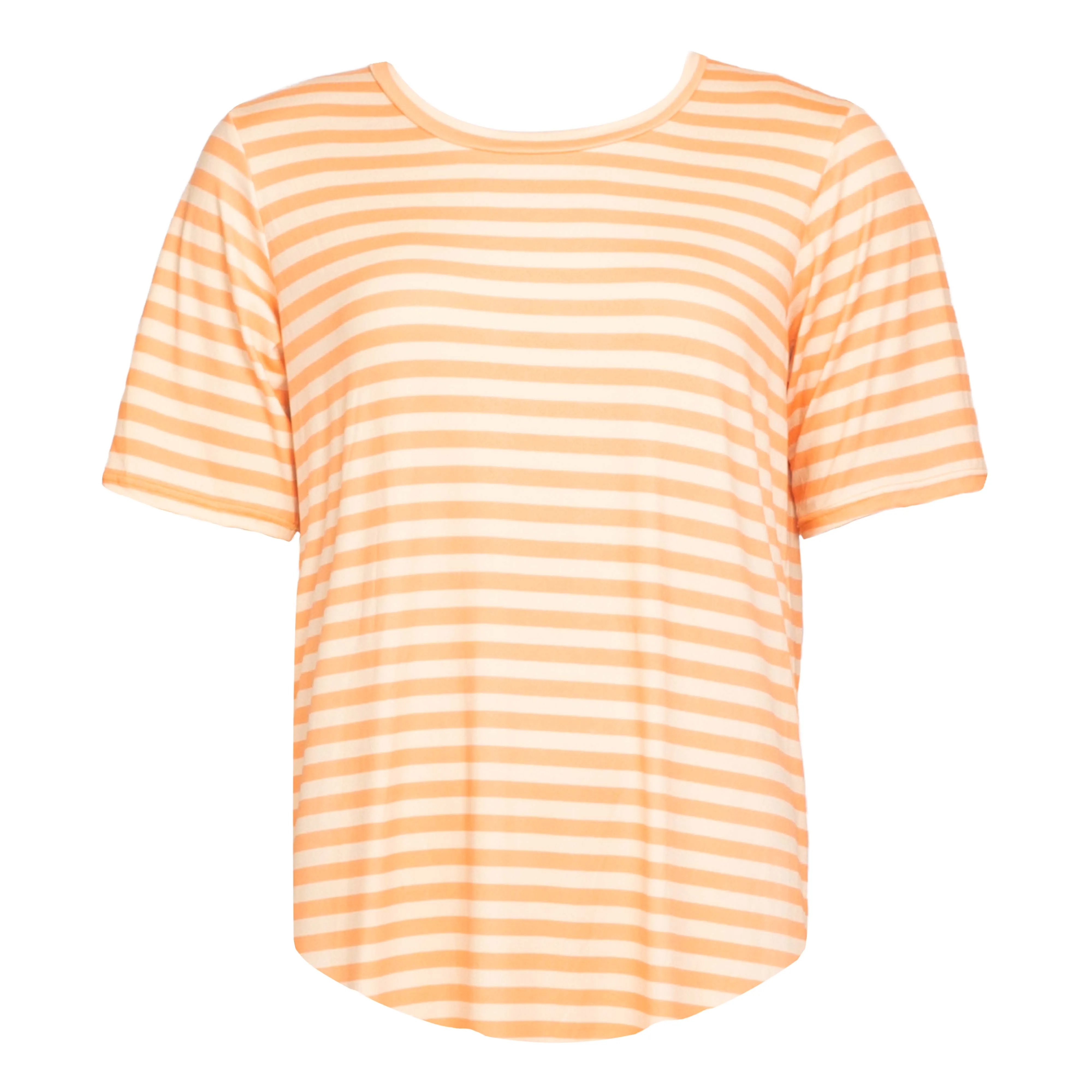 ALMA-TSHIRT - ORANGE PEACH STRIPE