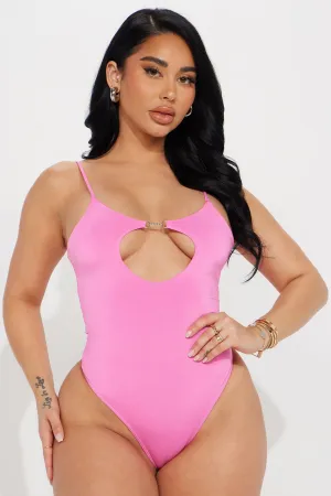Avril Cut Out Bodysuit - Pink