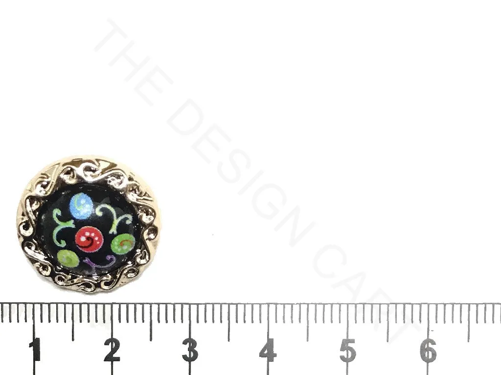 Black Design 3 Acrylic Buttons