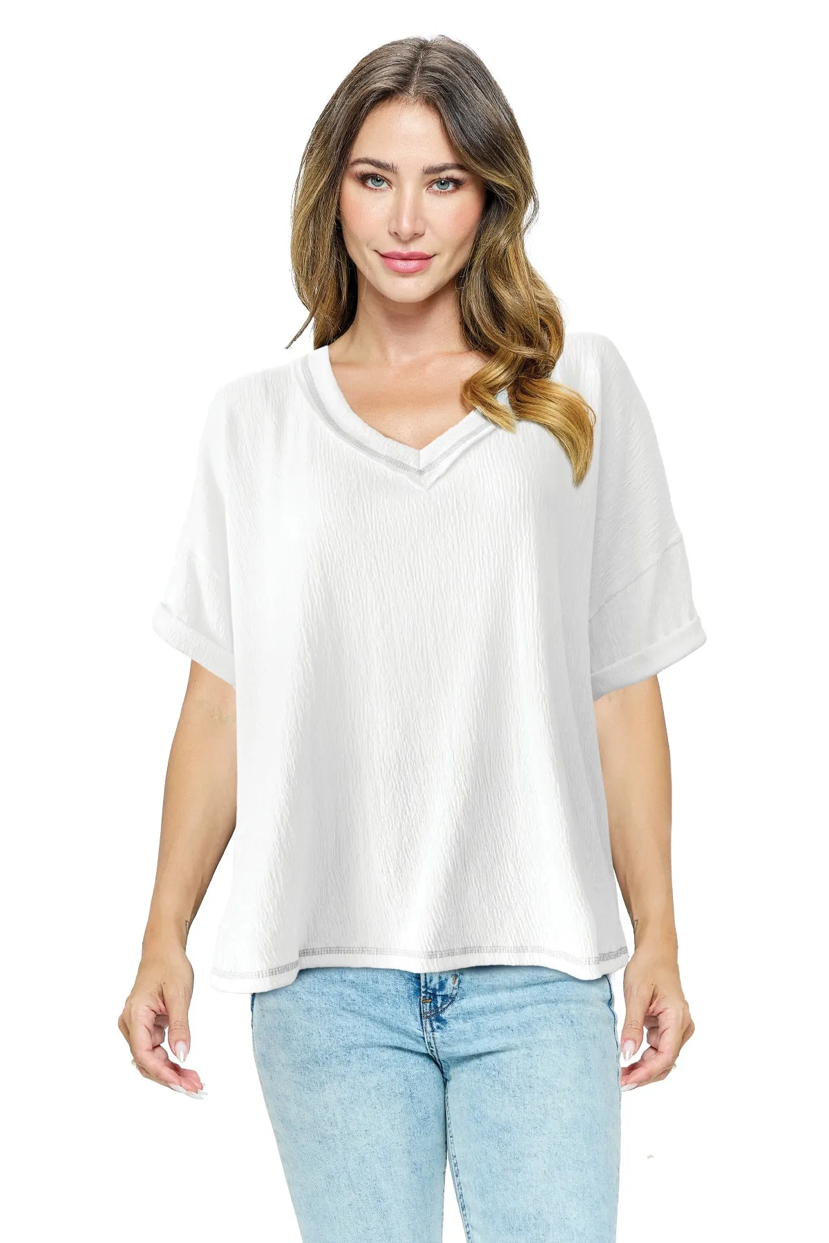 Black Top Solid Loose Fit