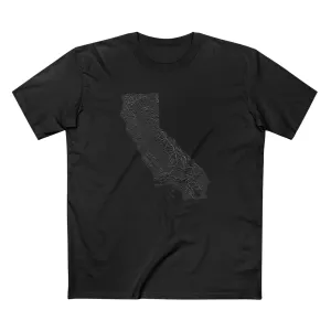 California T-Shirt - Topographical Lines