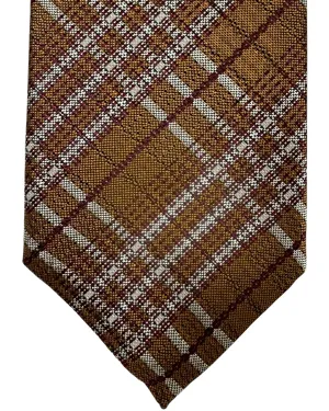 Canali Silk Tie Olive Glen Check - NEW 2024 Collection