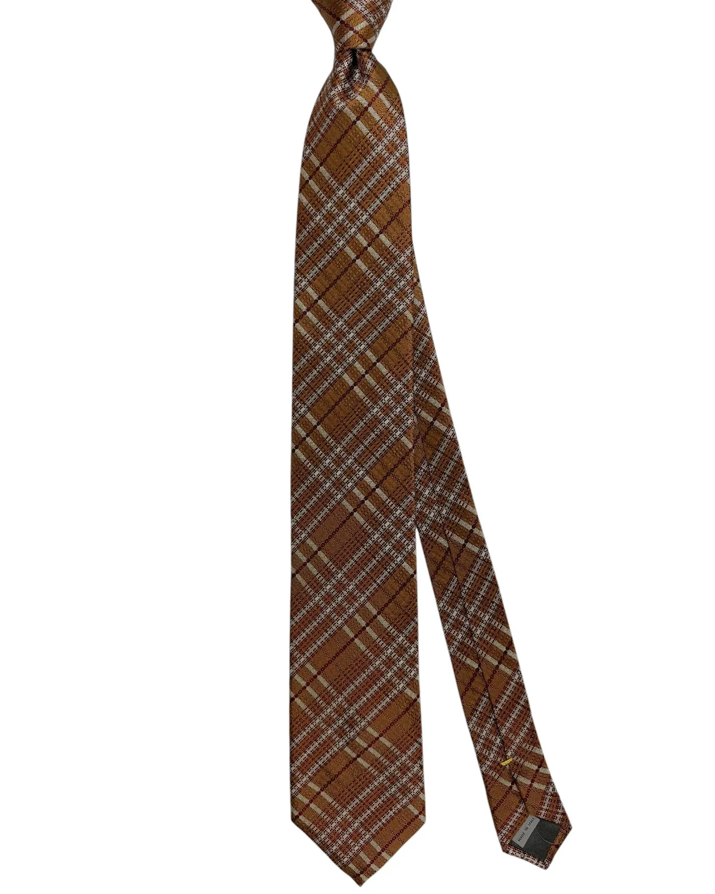 Canali Silk Tie Olive Glen Check - NEW 2024 Collection