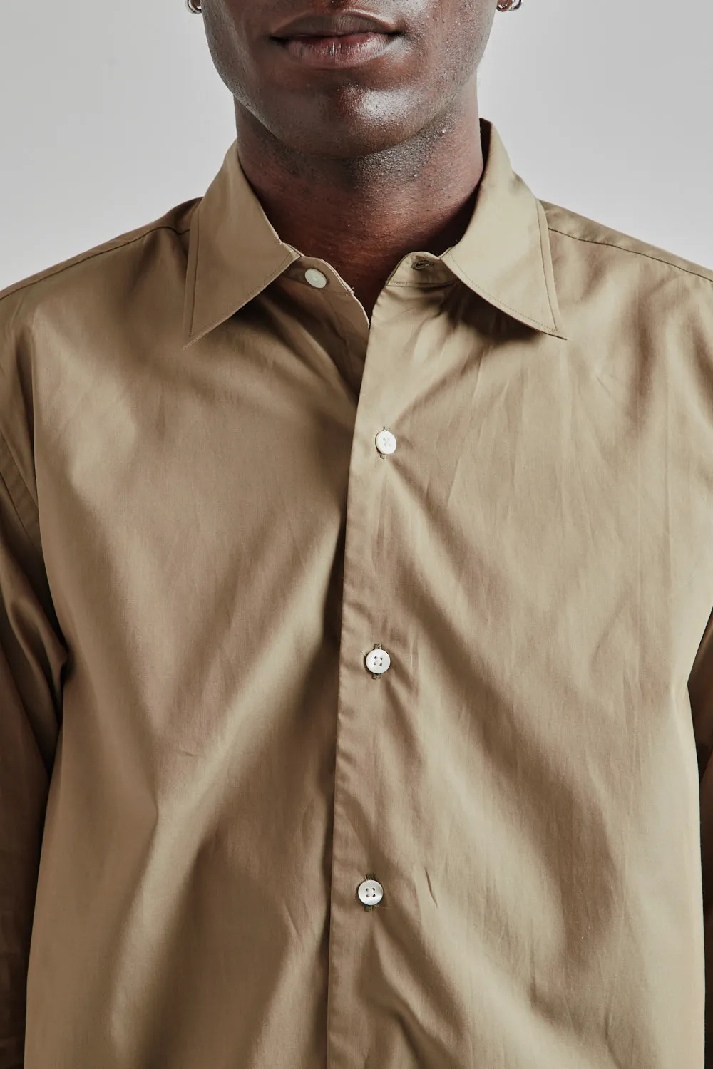 Chambray Classic Shirt - Olive Beige
