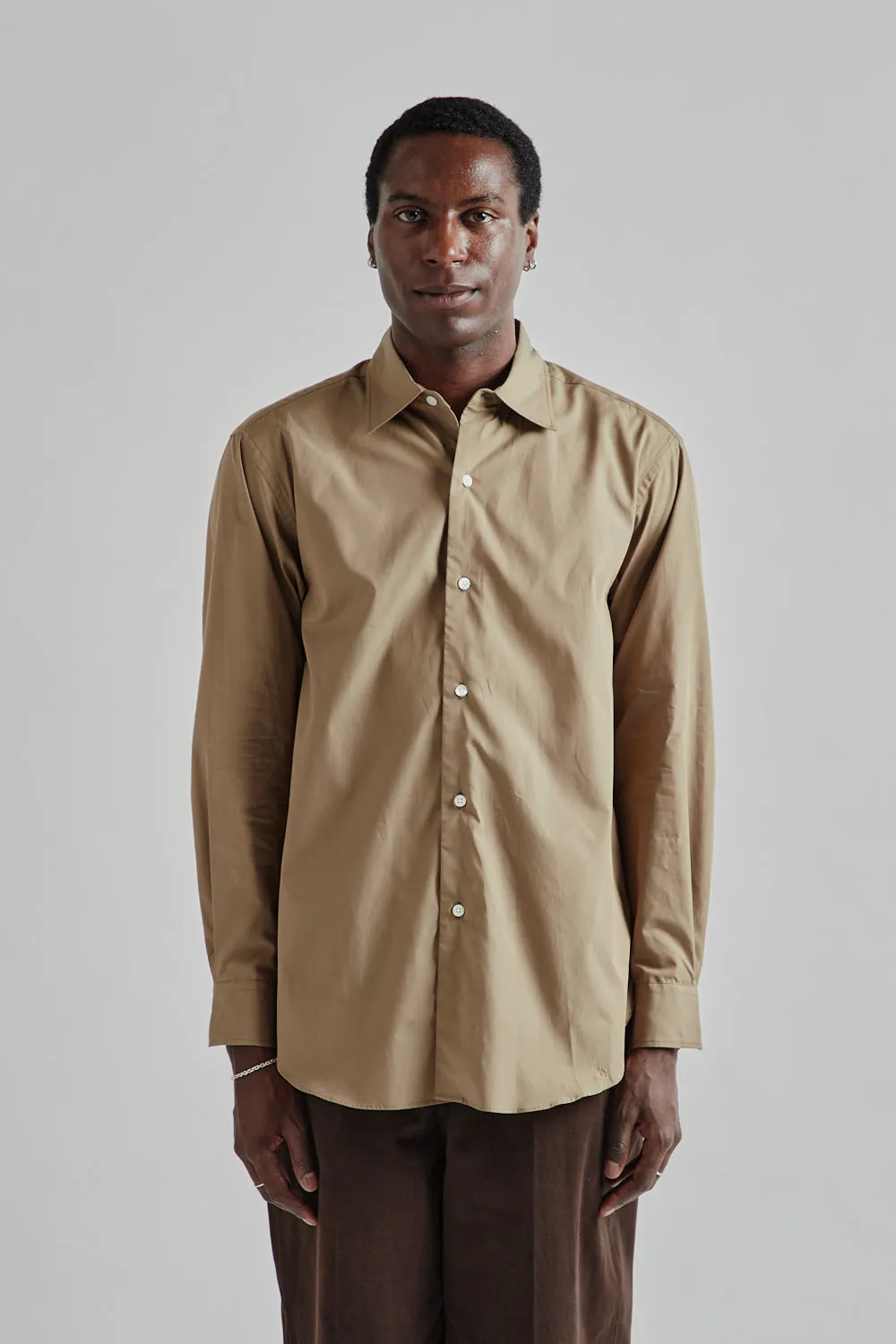 Chambray Classic Shirt - Olive Beige