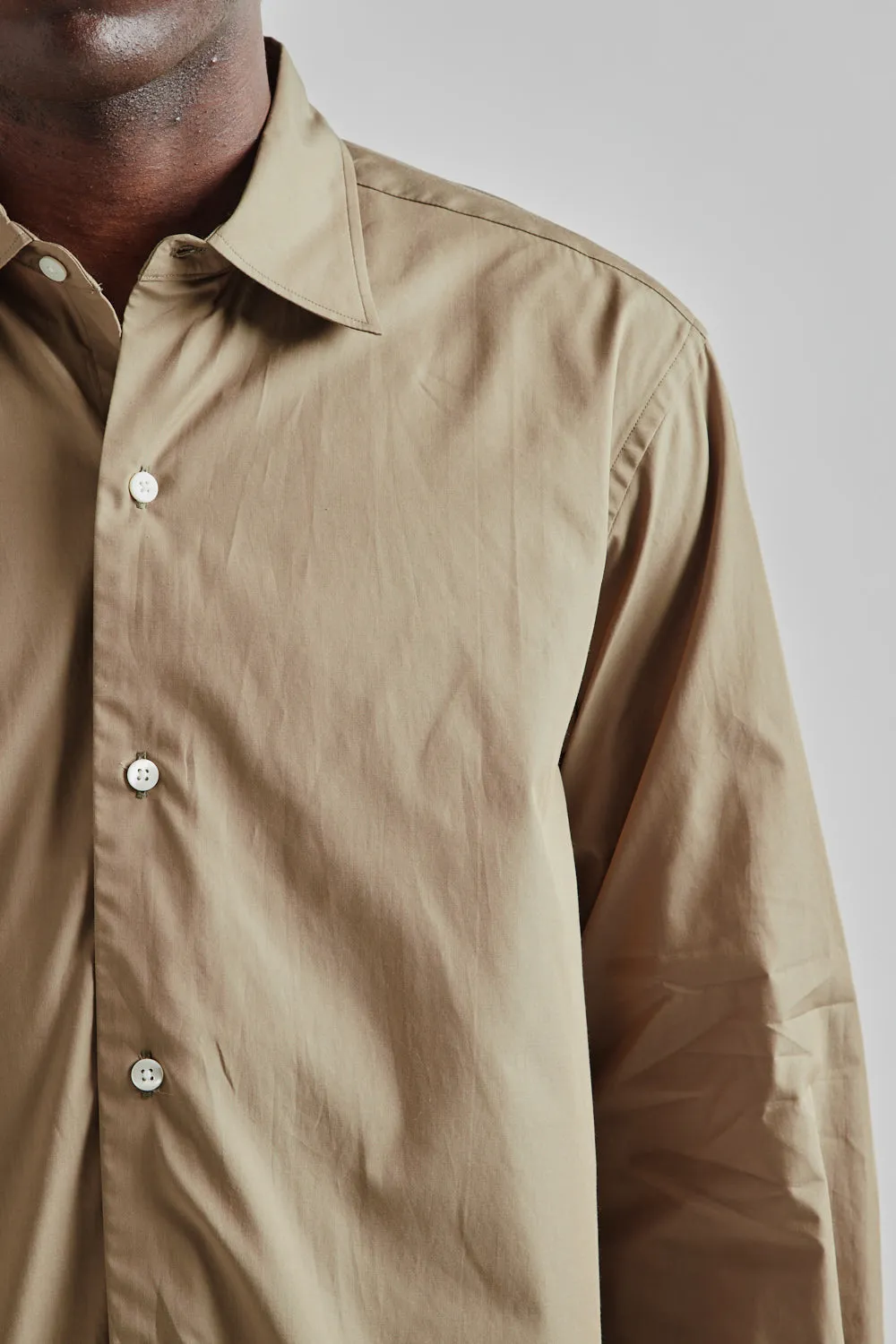Chambray Classic Shirt - Olive Beige