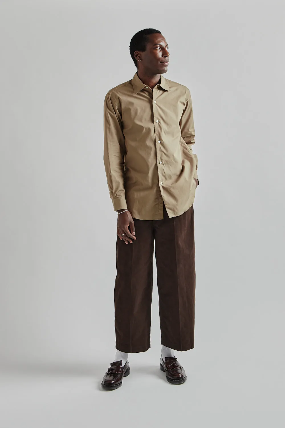 Chambray Classic Shirt - Olive Beige