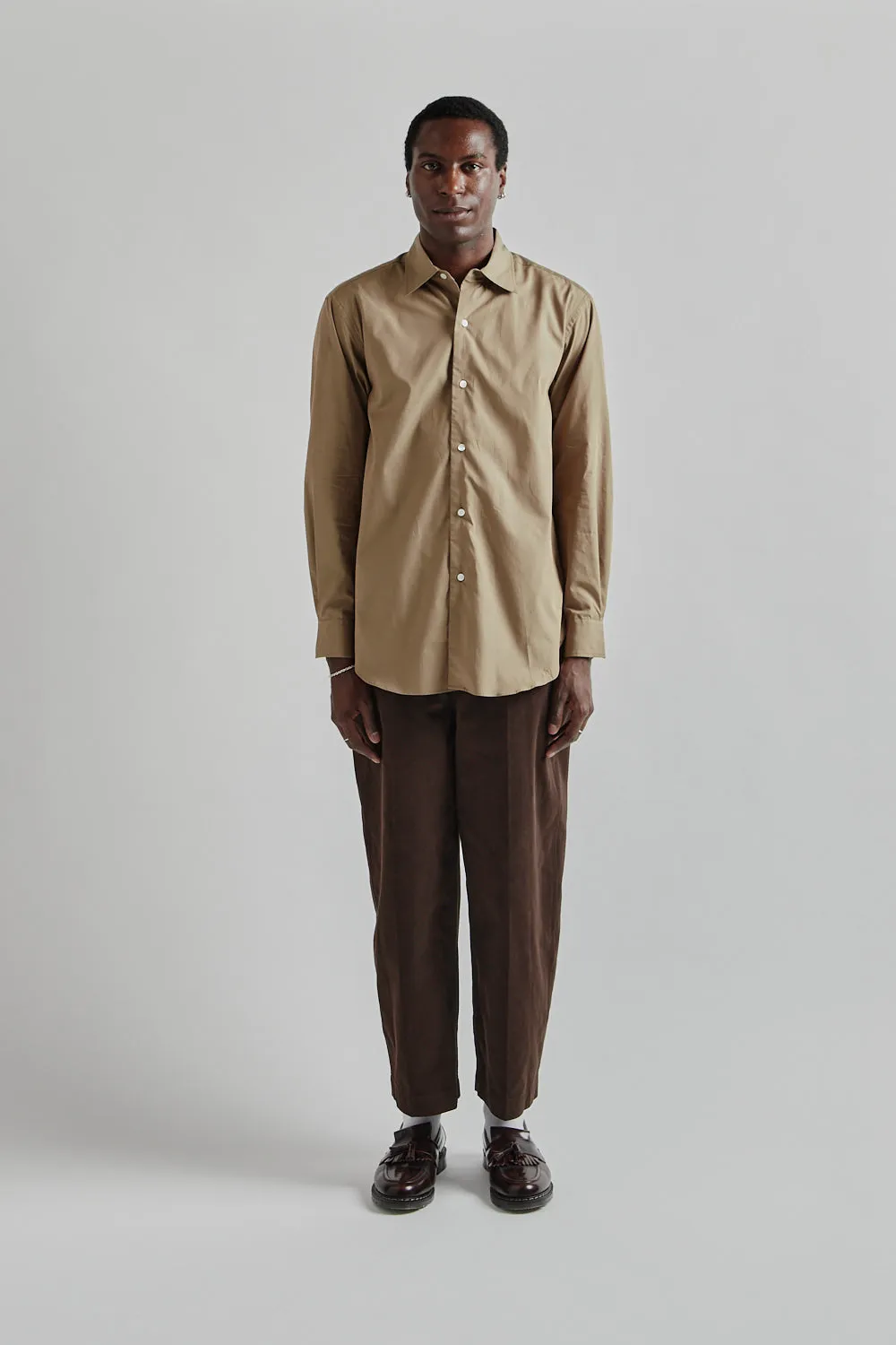 Chambray Classic Shirt - Olive Beige