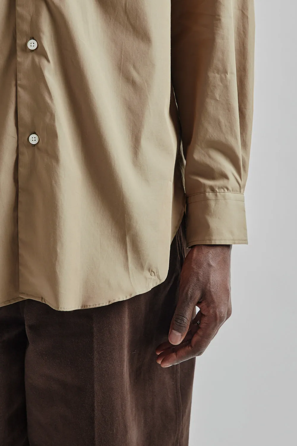 Chambray Classic Shirt - Olive Beige