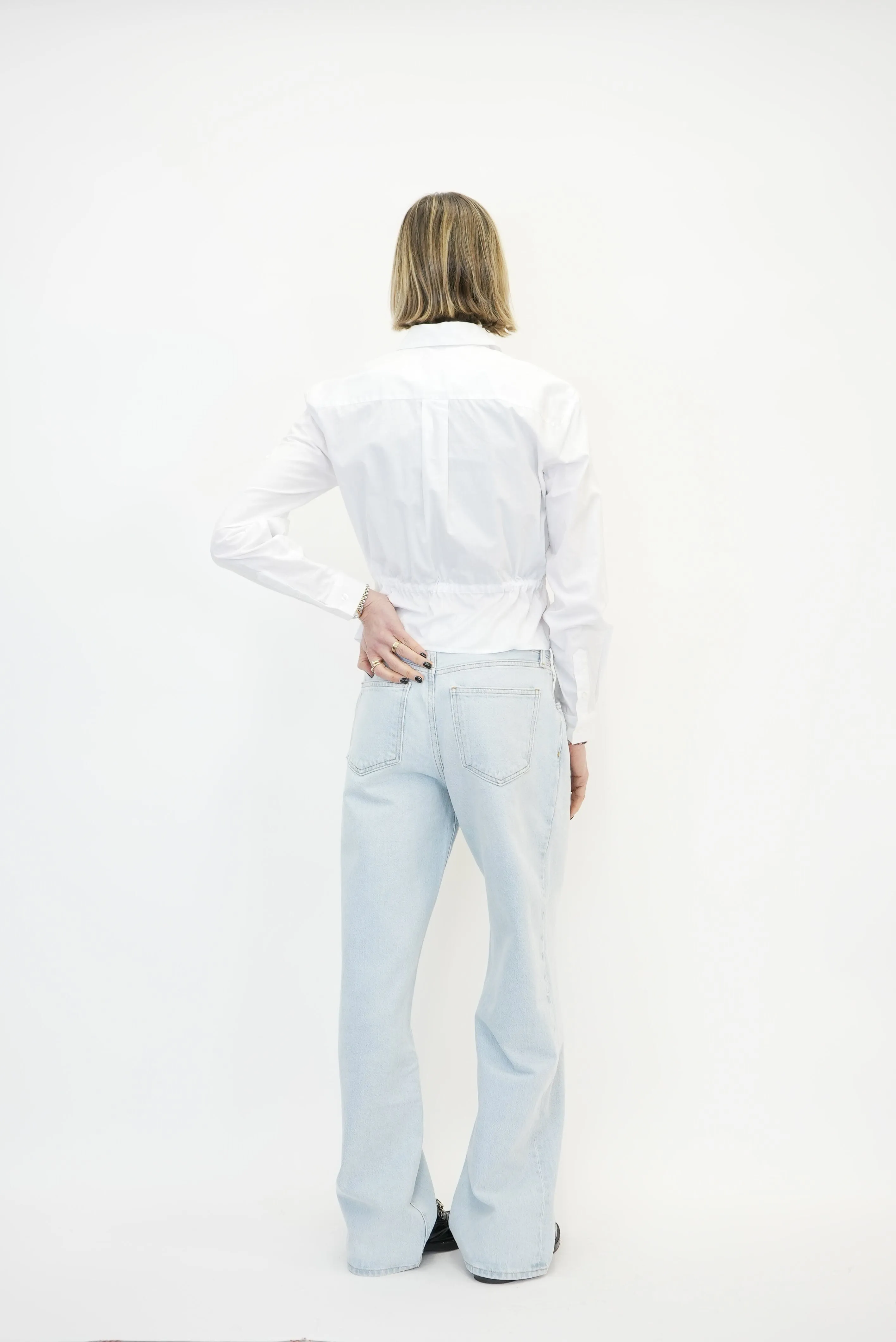 CLAIRE WAIST SHIRT IN WHITE