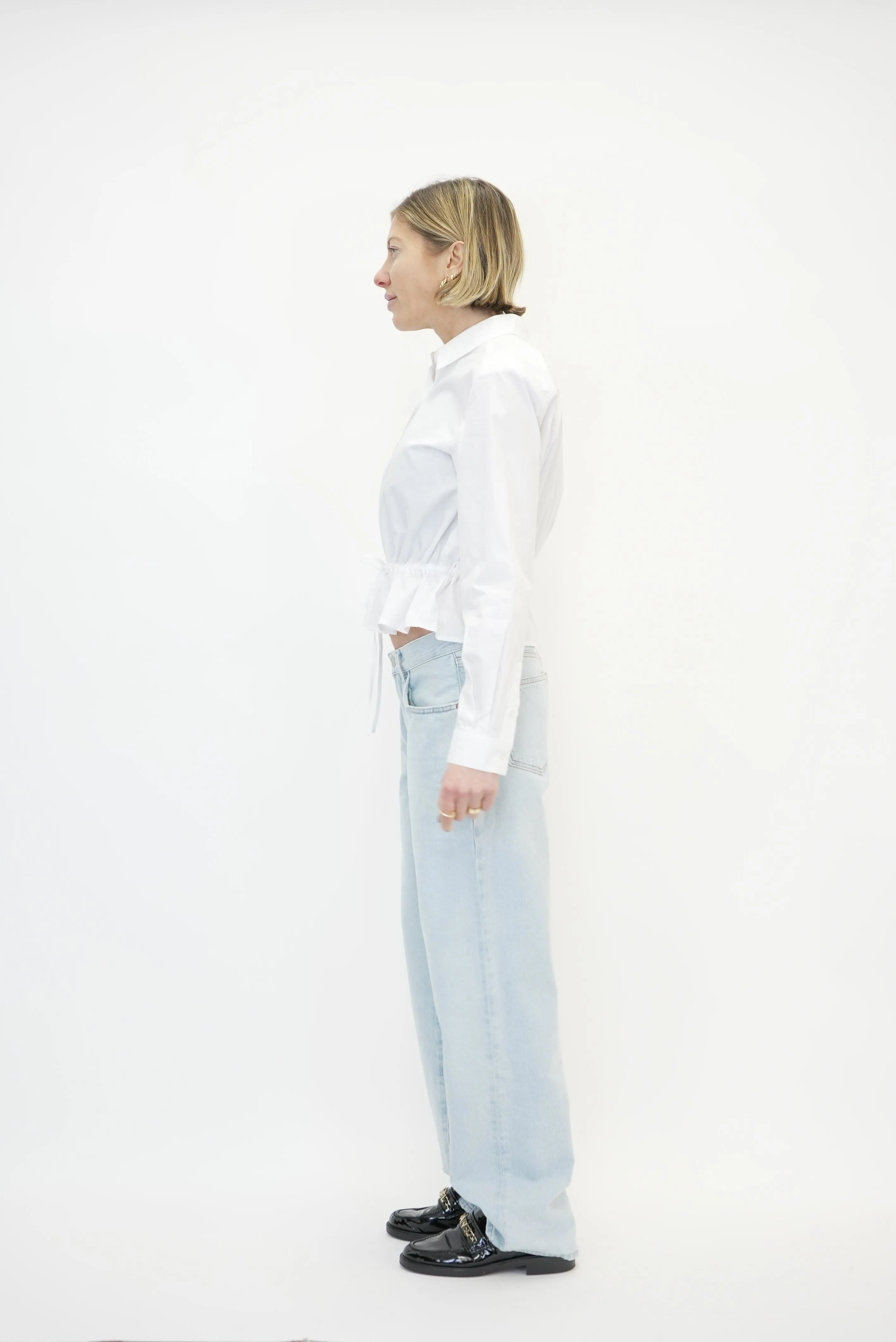 CLAIRE WAIST SHIRT IN WHITE