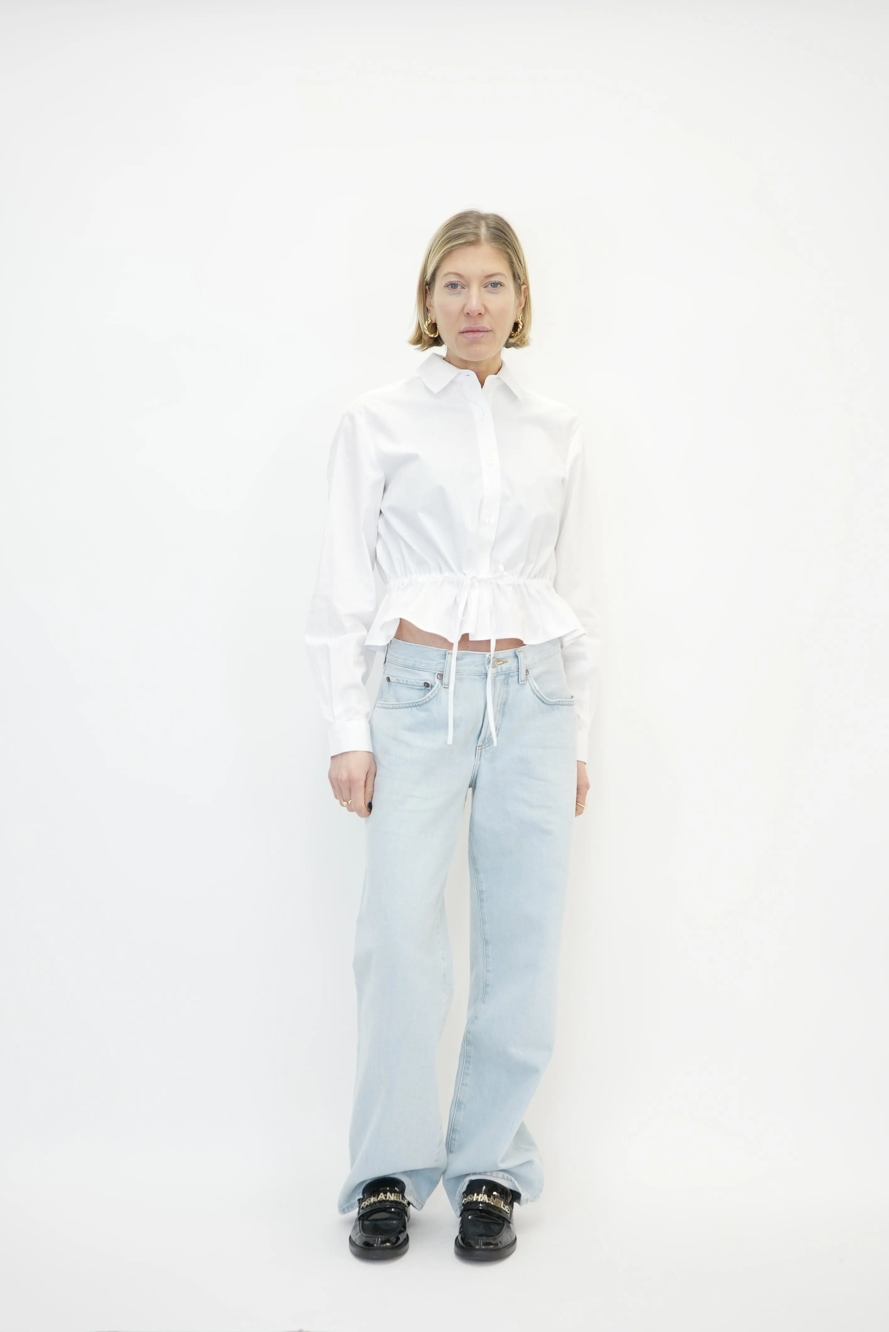 CLAIRE WAIST SHIRT IN WHITE