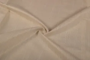 Cream Plain Cotton Blend Lurex Viscose Fabric