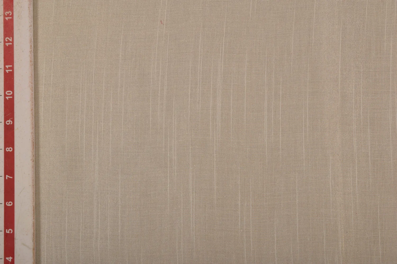 Cream Plain Cotton Blend Lurex Viscose Fabric