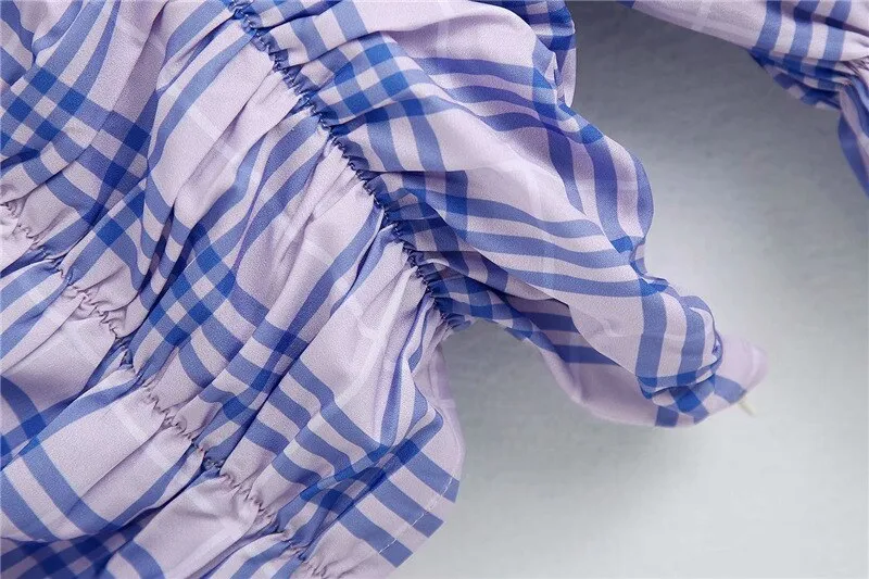 CROPPED CHECKED TOP