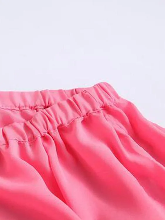 Custom Cerulean Off The Shoulder Sleeves Side Slit Chiffon Blouse