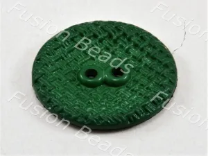 Dark Green Circular Mesh Polyster Button
