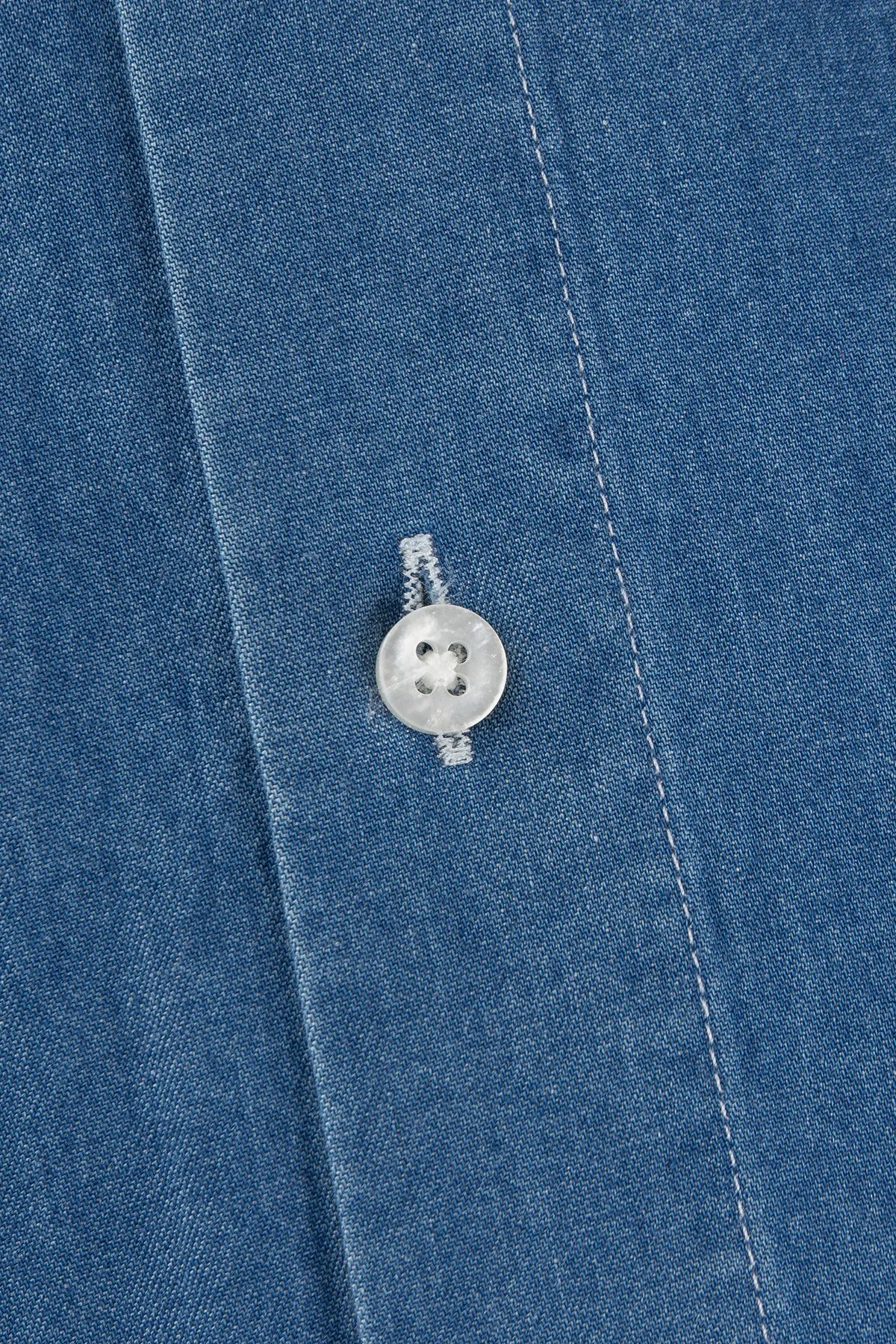 Denim regular fit button down shirt