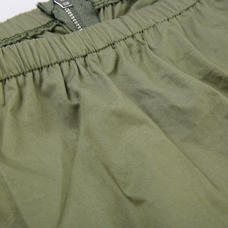 Drawstring Tube Cargo Style Zipper Top