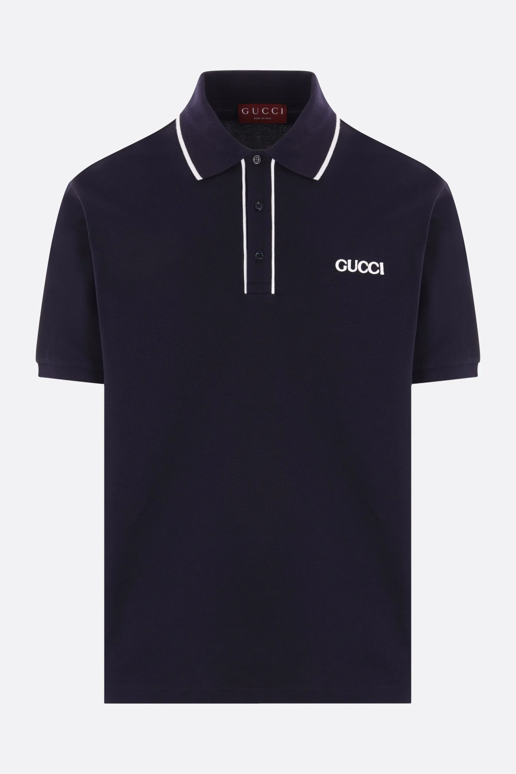 Embroidered Stretch Piquet Polo Shirt
