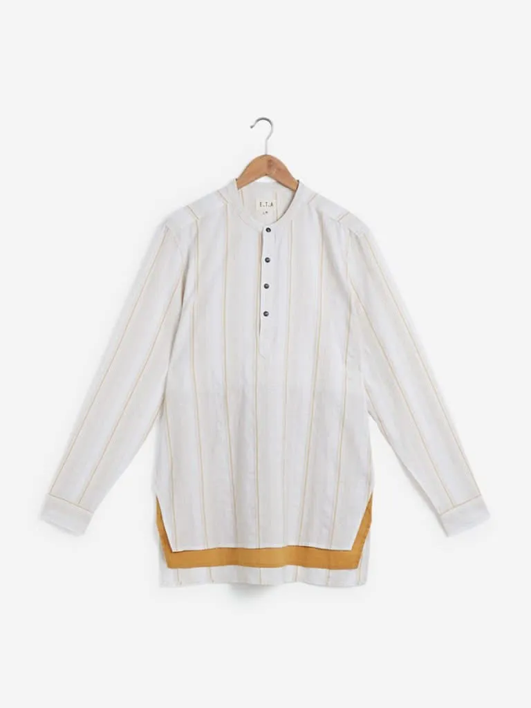 ETA Off White Striped Resort Fit Shirt