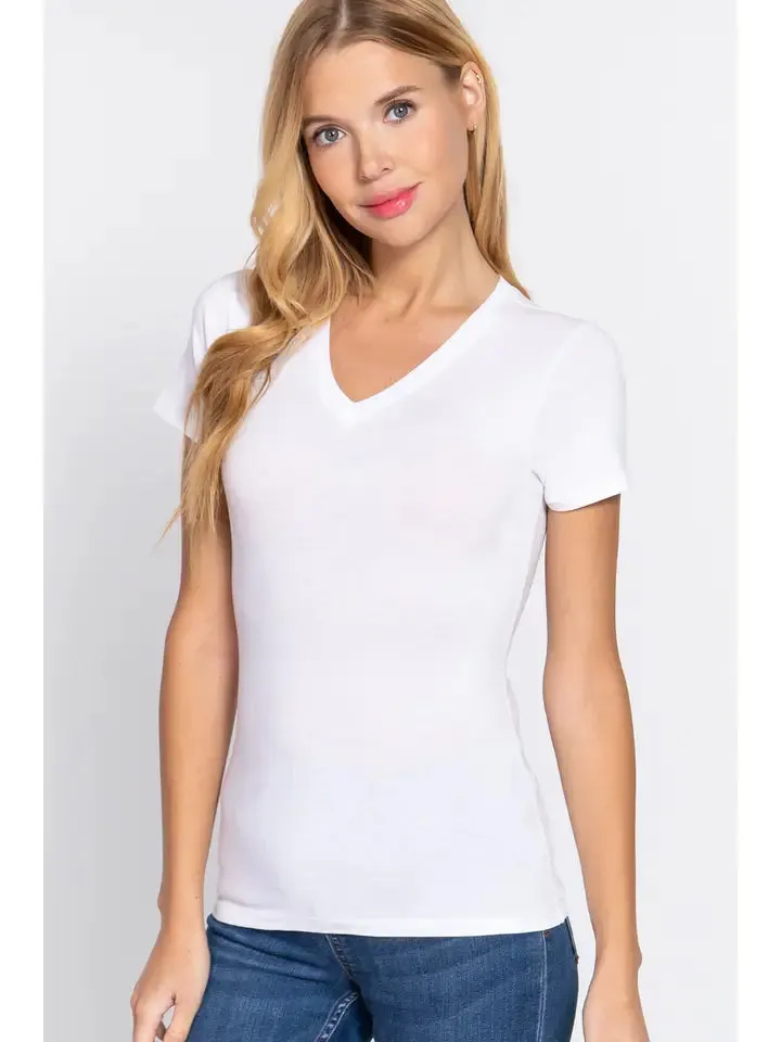 Fitted Short Sleeve Top
