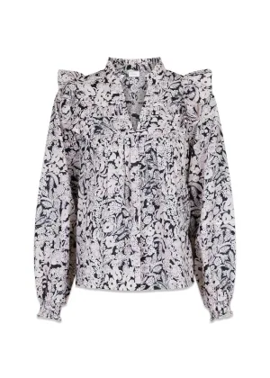 Hama Sweet Floral Blouse - Black
