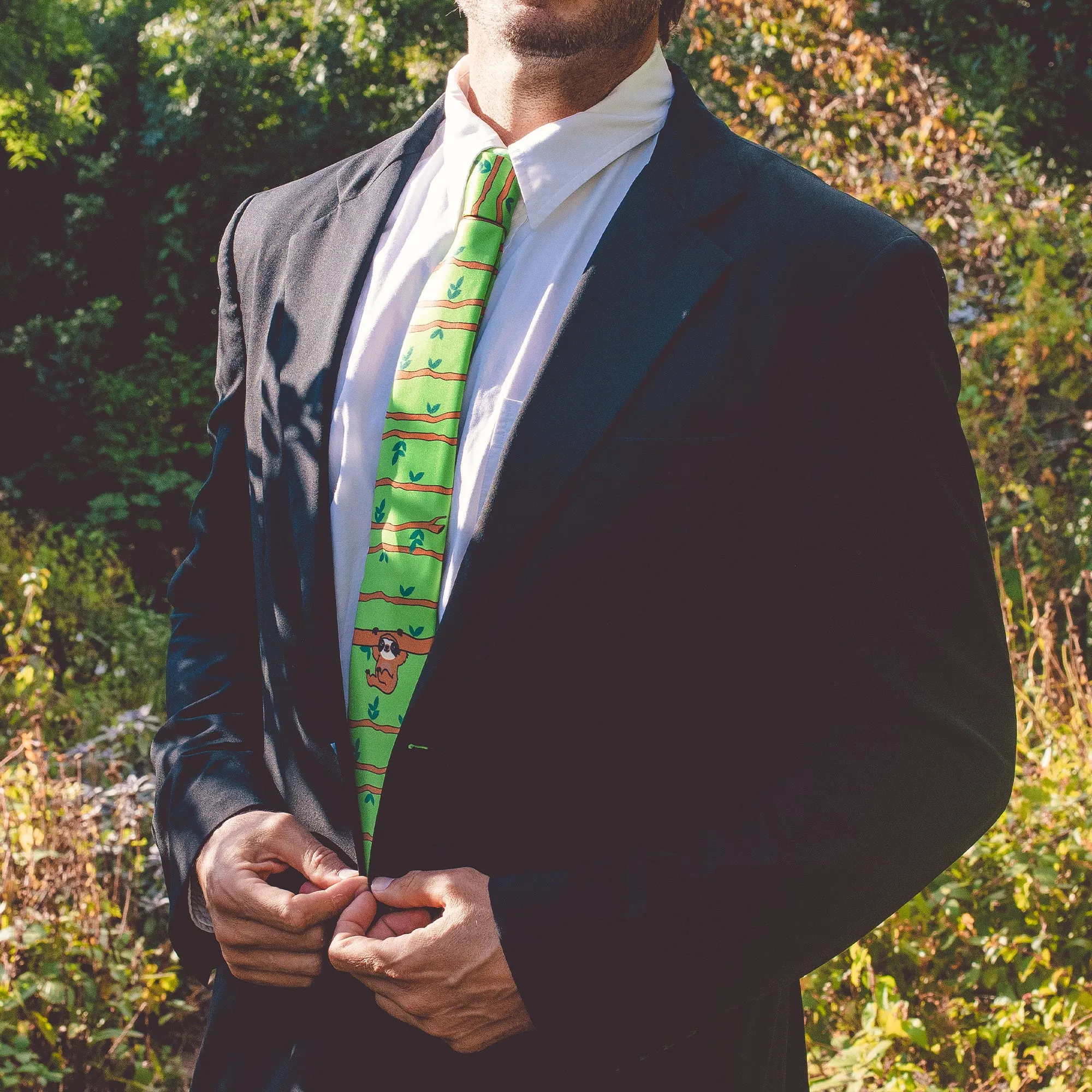 Hanging Sloth Neck Tie Tie