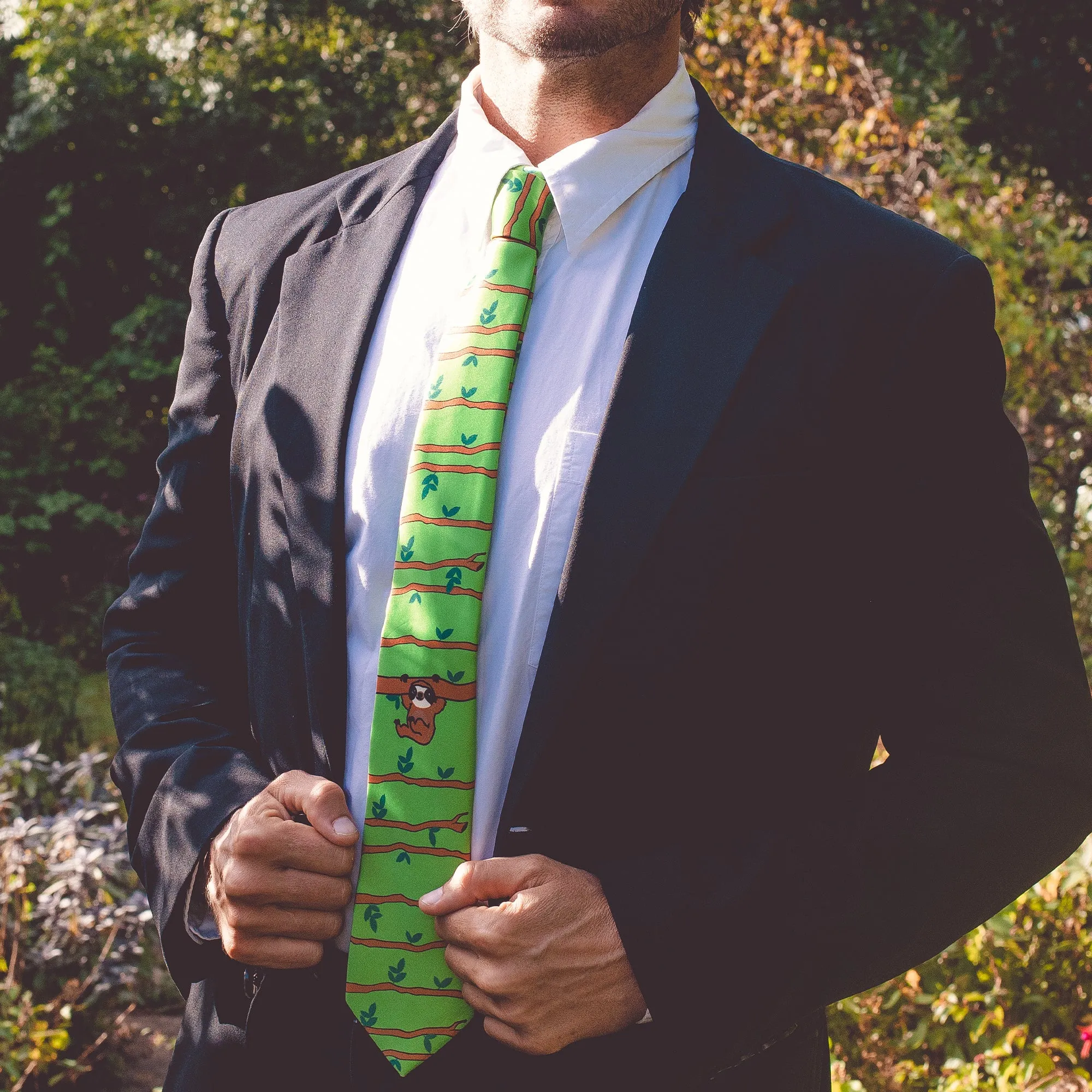 Hanging Sloth Neck Tie Tie