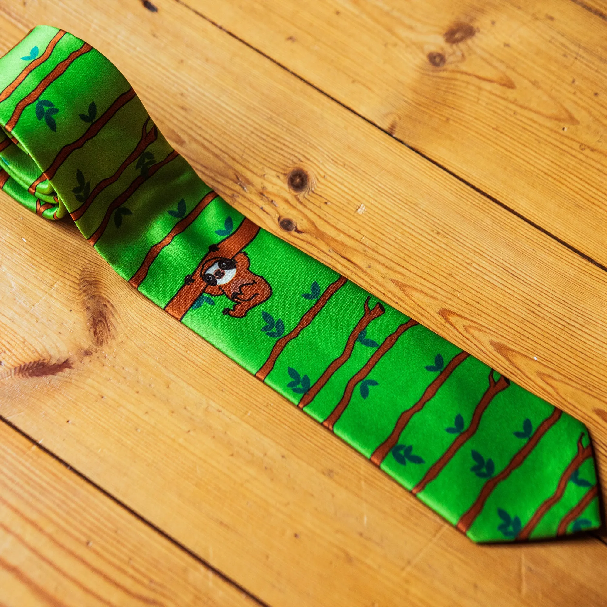 Hanging Sloth Neck Tie Tie