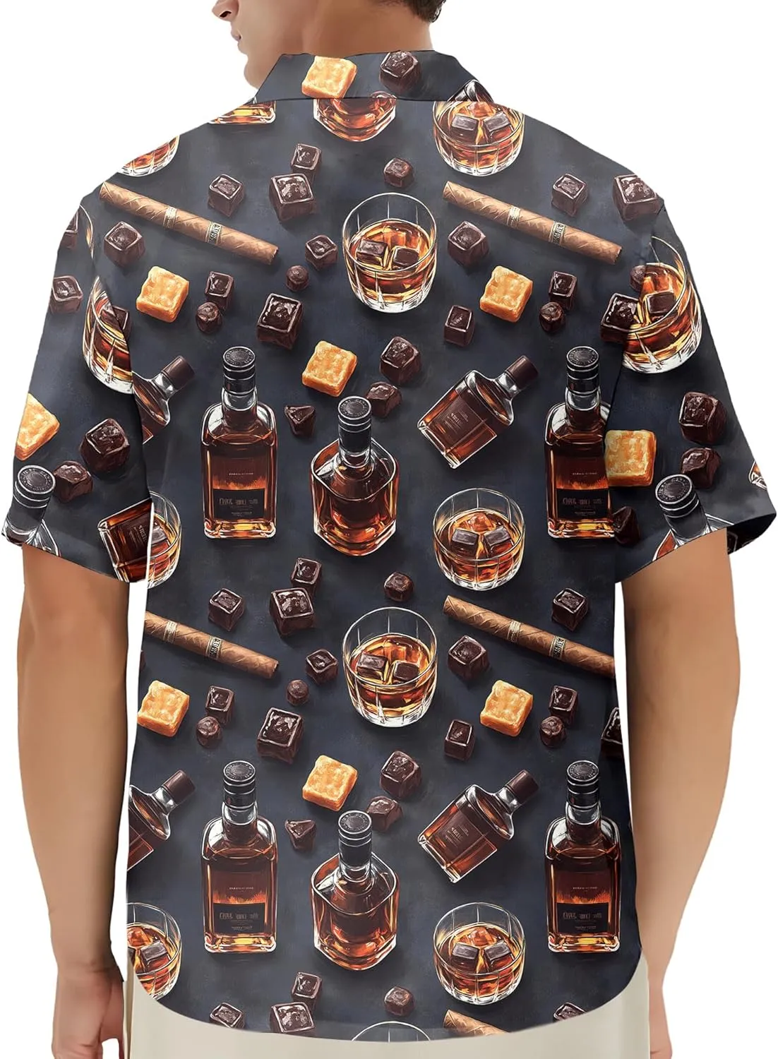 Hawaiian Shirt for Men Summer Funny Short Sleeve Aloha Button Down Shirts