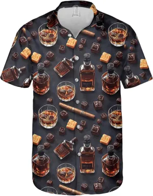 Hawaiian Shirt for Men Summer Funny Short Sleeve Aloha Button Down Shirts