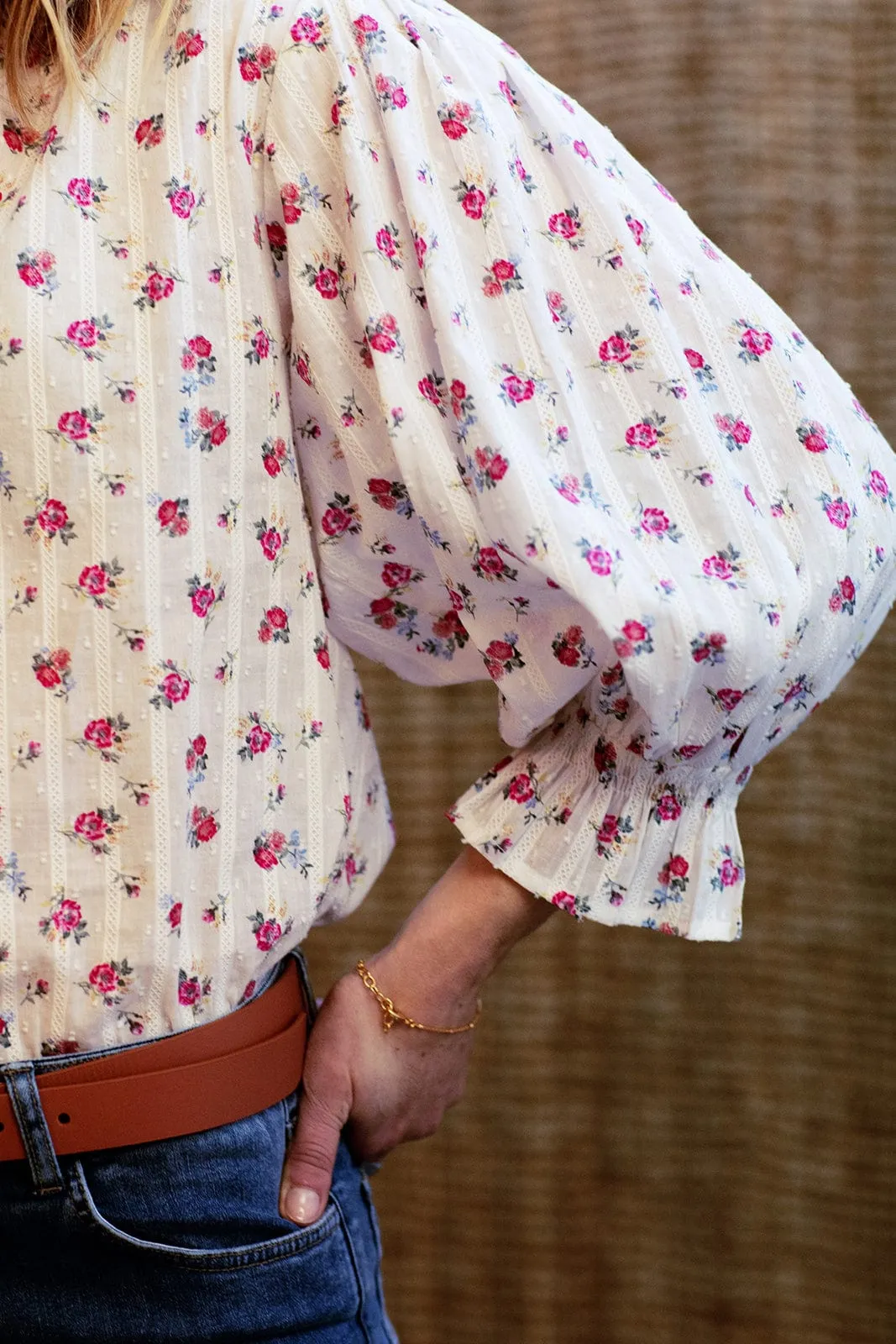 Jamie Blouse- Rose Ditsy