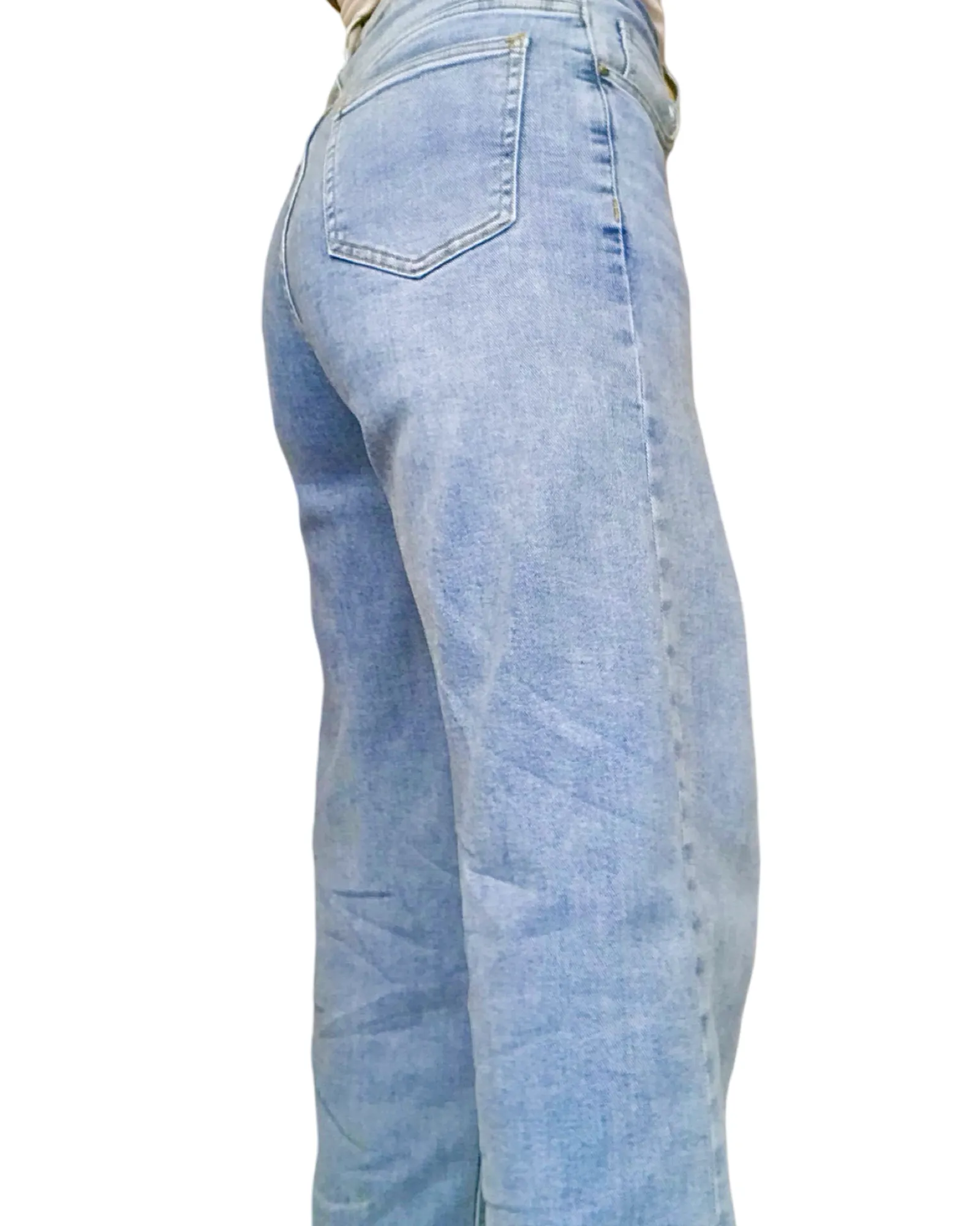 Jeans bleu pâle jambe droite 28 pouces de jambe
