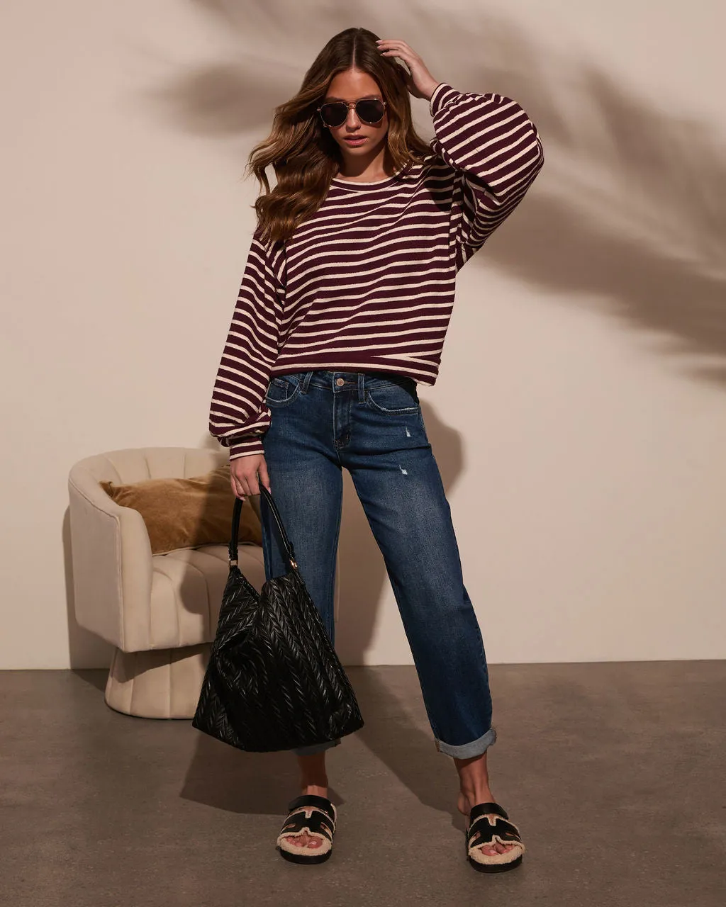 Jemelah Striped Sweatshirt