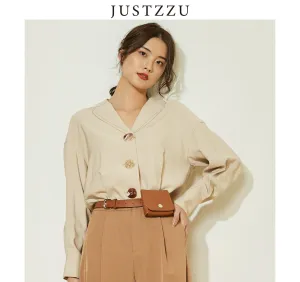 JUSTZZU  Retro Blouse Shirts