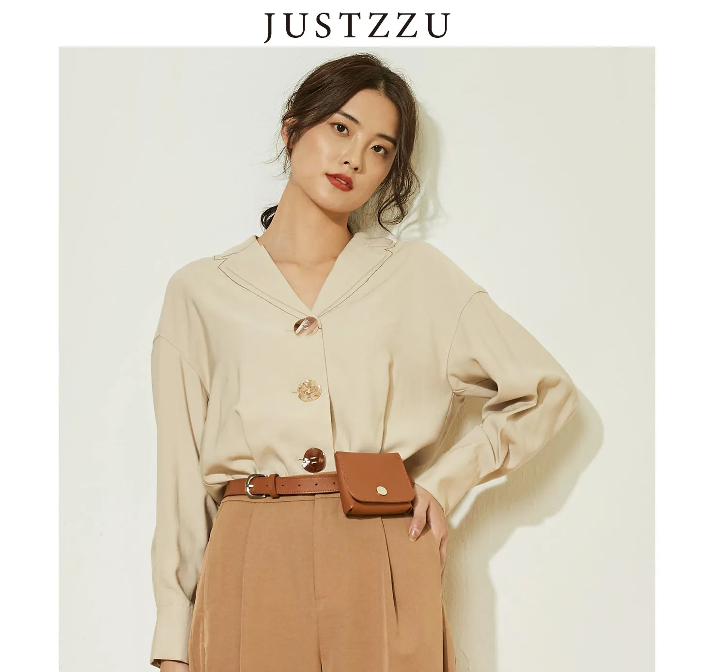 JUSTZZU  Retro Blouse Shirts