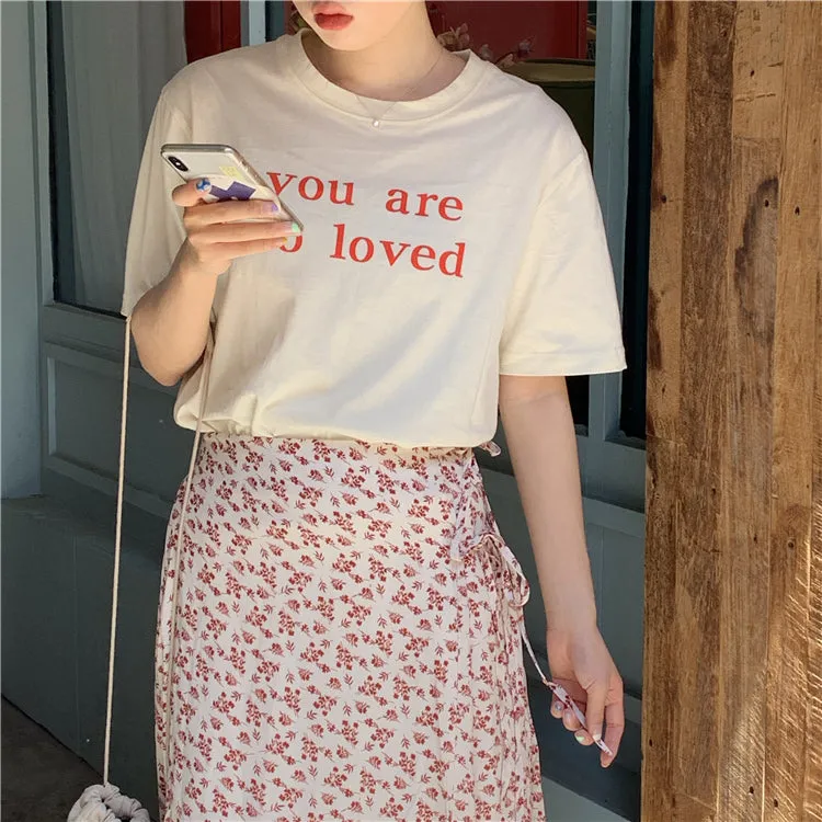 [Korean Style] Champ Letter Print Box Tee
