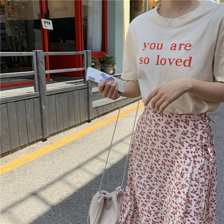 [Korean Style] Champ Letter Print Box Tee