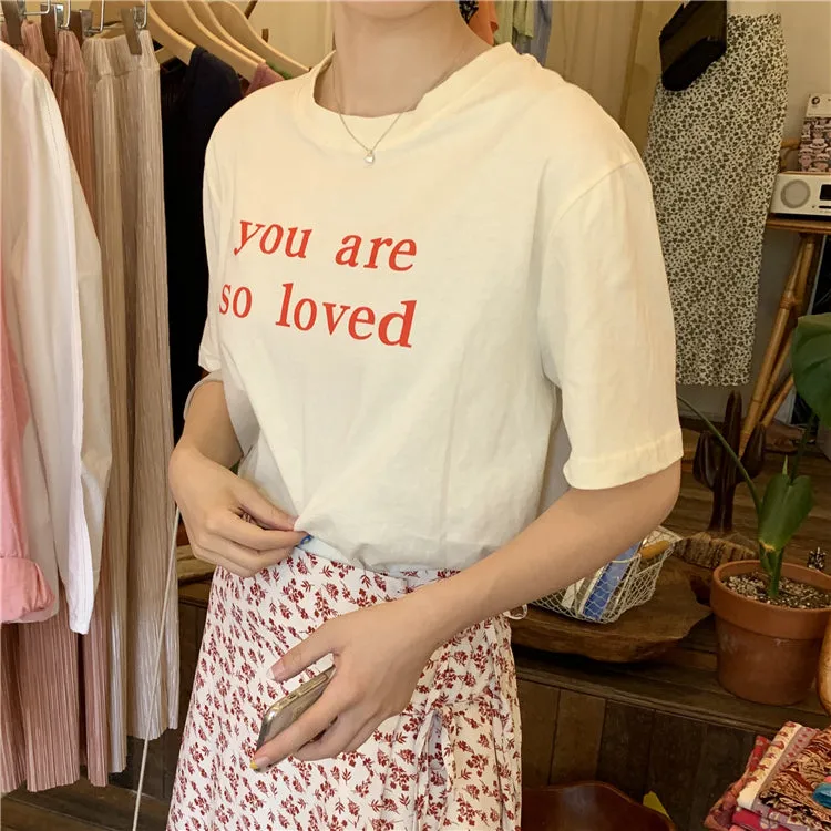 [Korean Style] Champ Letter Print Box Tee