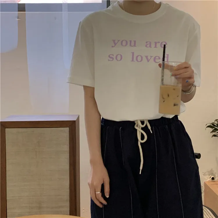 [Korean Style] Champ Letter Print Box Tee