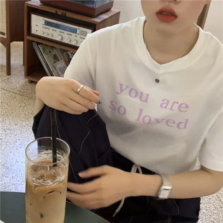 [Korean Style] Champ Letter Print Box Tee