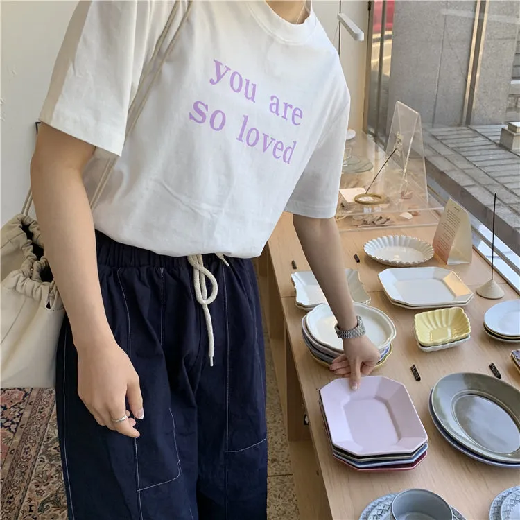 [Korean Style] Champ Letter Print Box Tee