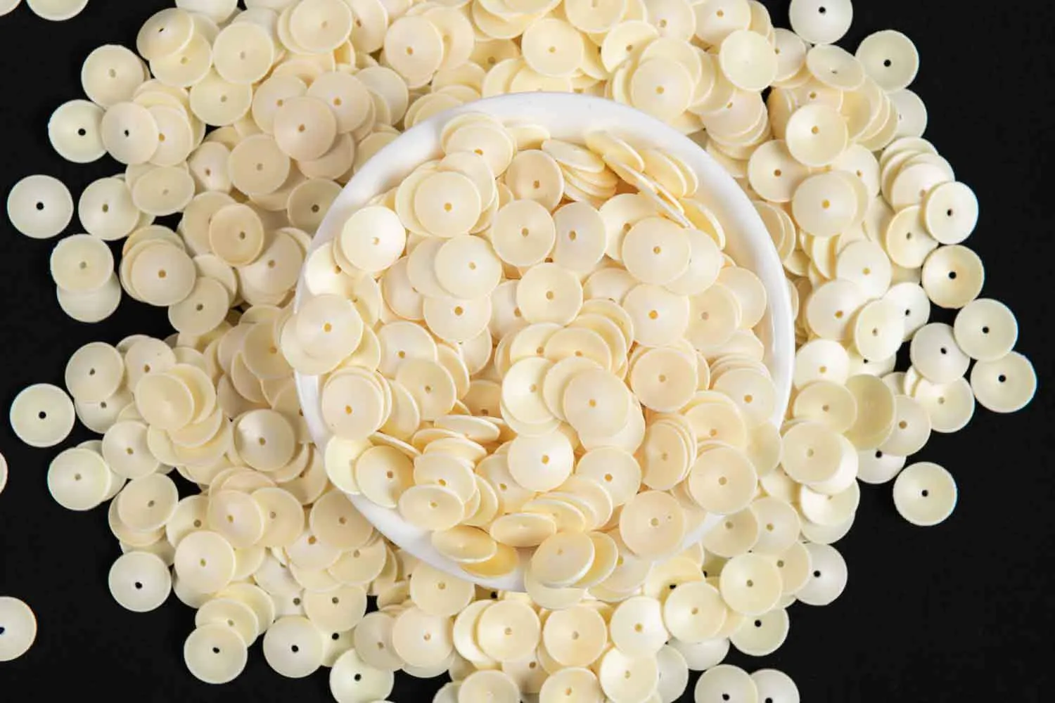 Lemon Yellow Circular Plastic Sequins/Sitara(Wholesale)