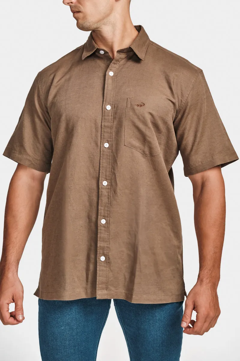 Linen Leisure Fit HS Shirt Olive