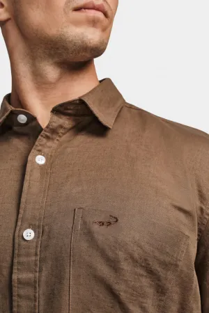 Linen Leisure Fit HS Shirt Olive