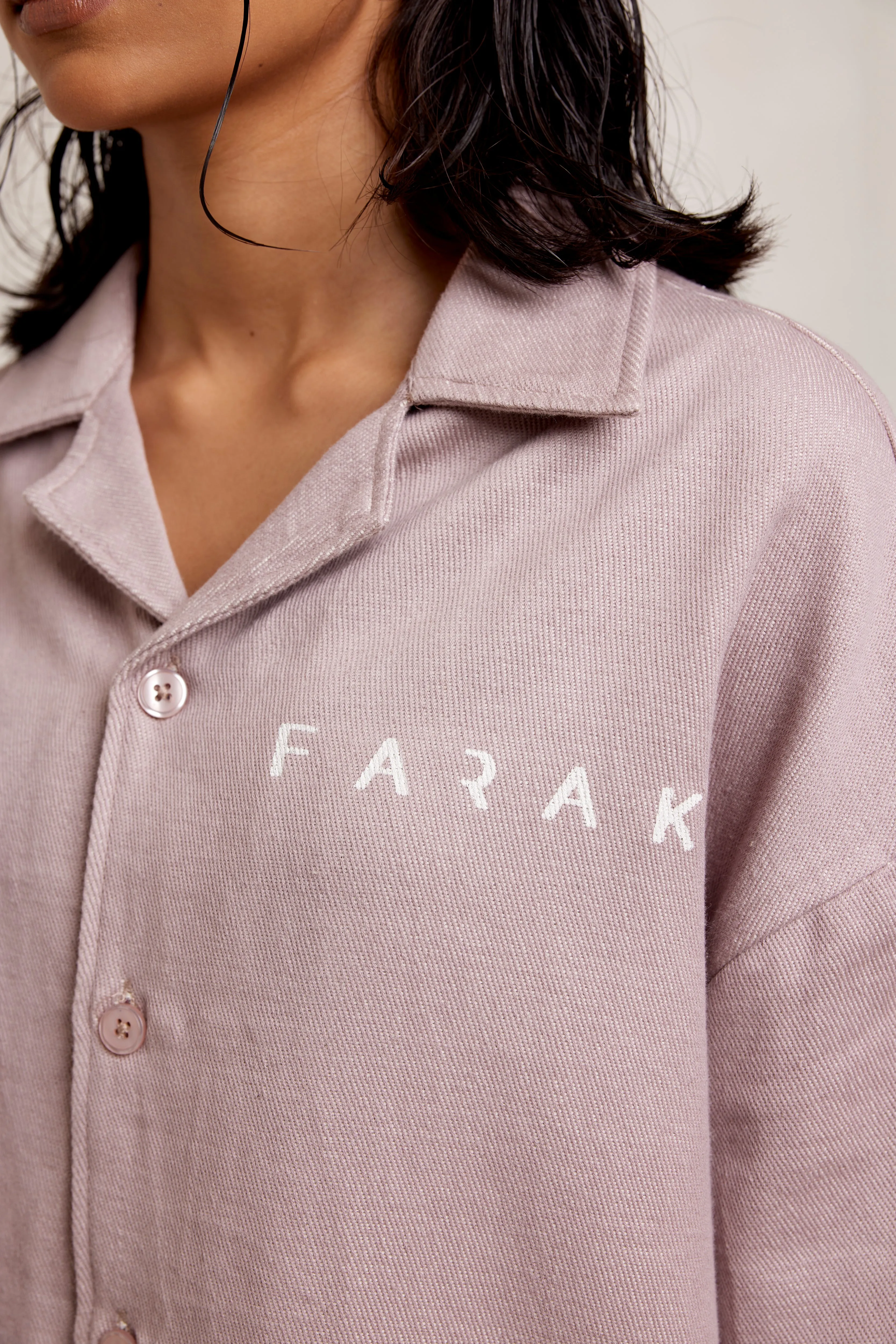 Mauve Handwoven  Khadi - Shirt